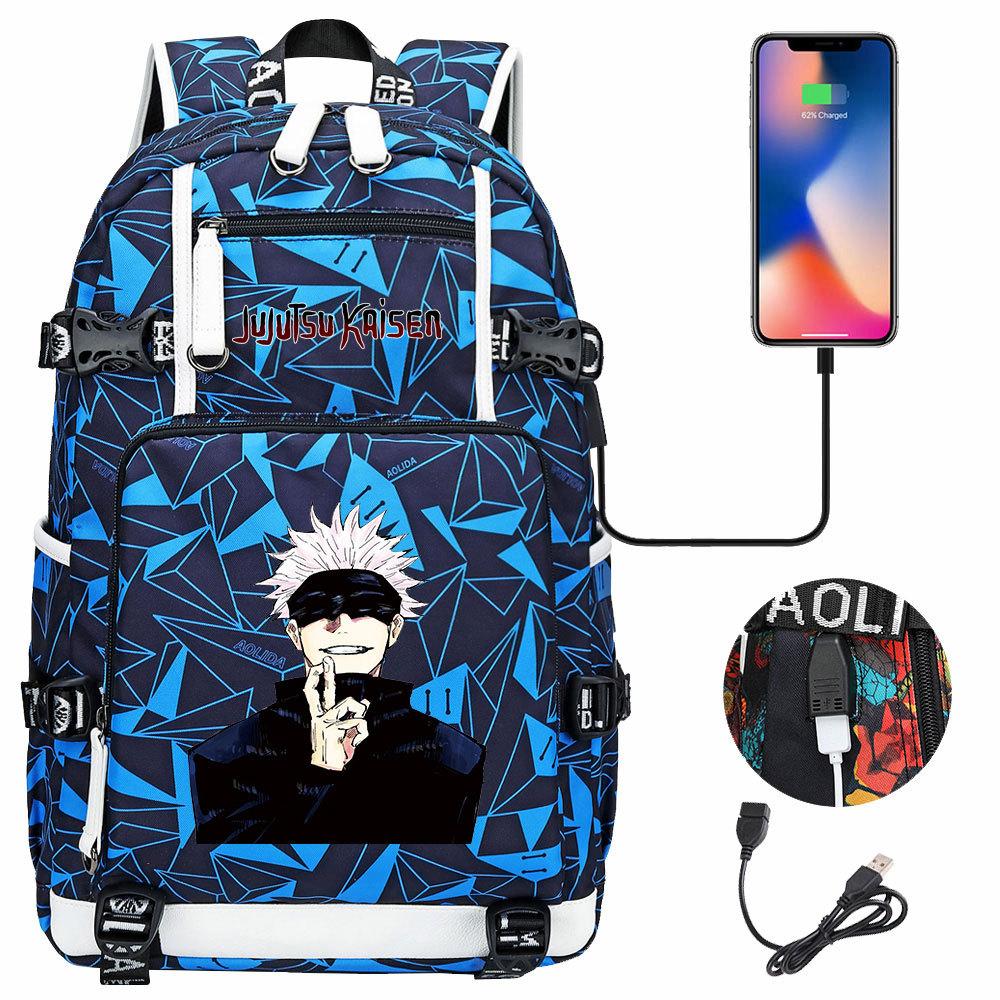 Mochila con Auriculares USB Estampados de Jujutsu Kaisen