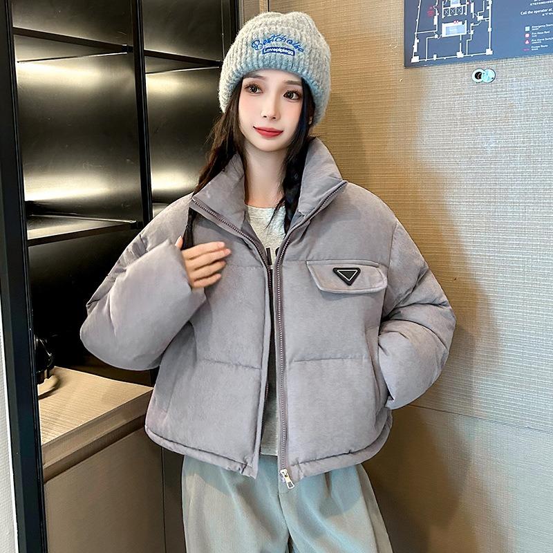 Winter new women's fashion temperament commuting simple thickened small short down cotton jacket tide