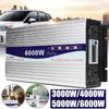 3000W/4000W/5000W/6000W Intelligent Screen Pure Sine Wave Power Inverter  Converter Adapter LCD Screen 12V/24V To 220V