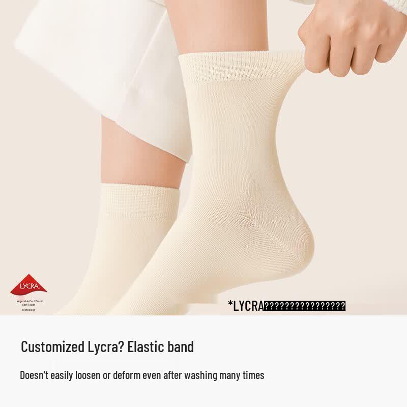 Cotton Bamboo Women's Mid-Calf Socks (5 Pairs)