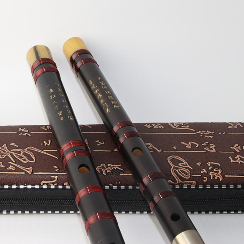 Ebony Chinese Traditional Dizi Woodwind Flute Handmade Professional Musical Instruments for