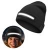 USB Rechargeable  Hat LED Headlamps Caps Thicken Elastic Warm Knitted Hat for Walking, Running, Camping, Hiking