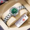 OFNS Women's Quartz Watch: Solid Steel Band, Diamond Inlaid, Roman Numerals, Waterproof, Hot Seller, Ideal for Niche Commuting.