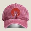 Samurai Cat Meeting Fashion Washed Baseball Cap Outdoor For Womens Unisex FeUnisex Beach Dad Hat Hip Hop