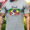Brazil Country Flag Soccer Fan T Shirt Unisex Retro Vintage Football Supporter Trendy Casual Streetwear Daily Lifestyle Top