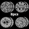 Round Cake Top Stencils Biscuit Template Mesh For Birthday Cake Blossom Decoration Mould DIY Baking Tools Kitchen Accessories
