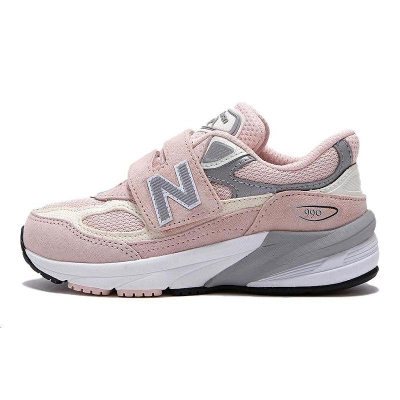 New Balance FuelCell 990v6 990v6 Низкие кроссовки для бега с износостойкостью для детей Розово-серые детские кроссовки PV990PK6 32.5