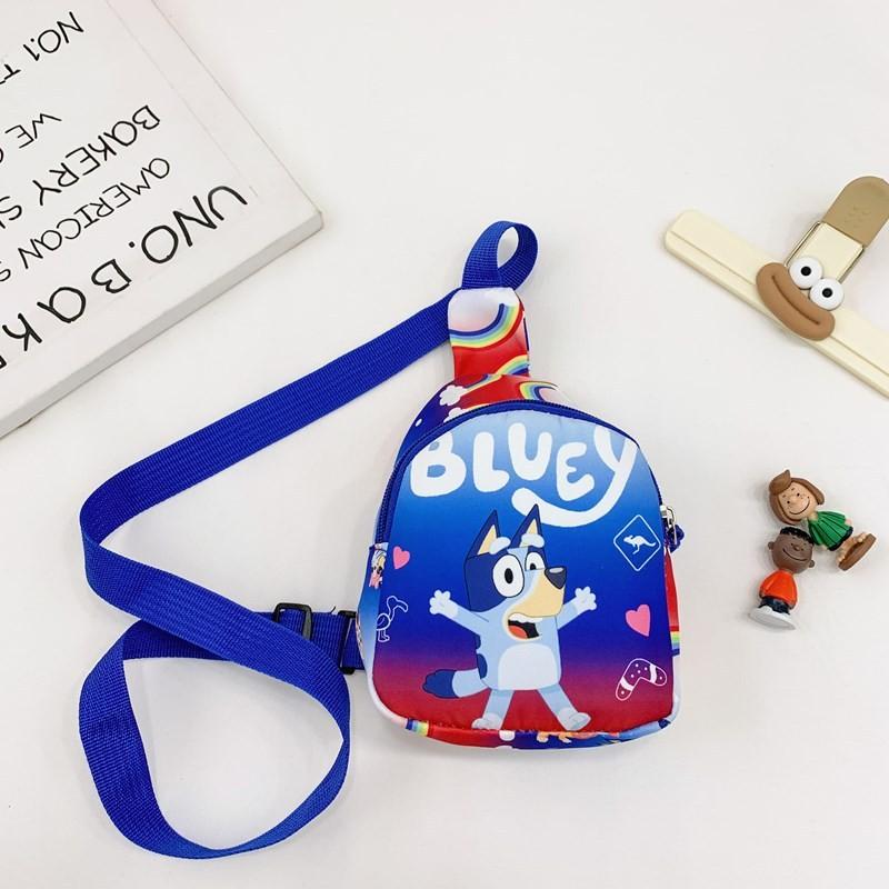 Bluey Stitch Cartoon Kids Mini Shoulder Bag With Breathable Nylon For Daily Use