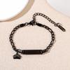 New Stainless Steel Laser Engraved Children's Cuban Chain Bracelet
