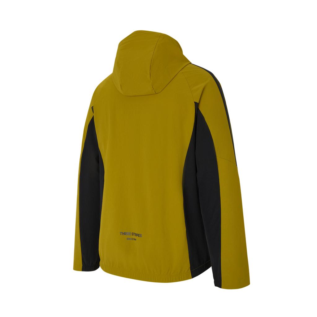 Adidas SS25 Outdoor Fashion Comfortable Versatile Hooded Jacket Men Jacket Yellow Green KB8508