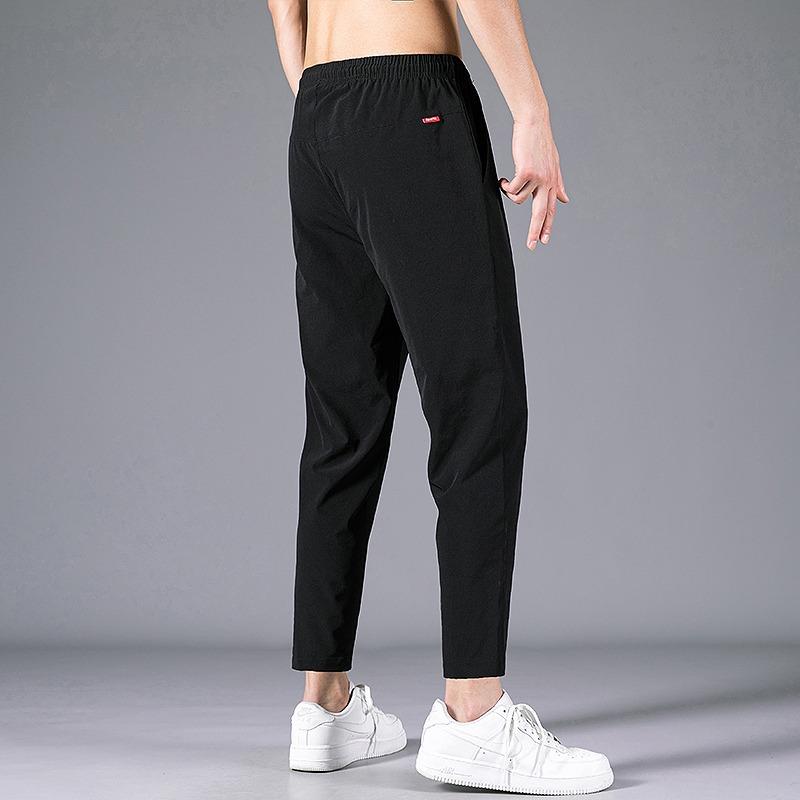 Summer Casual Pants for Men, A Slimming and Trendy Summer Thin Straight Leg 9-inch Sporty Quick-drying Men's Long Pants
