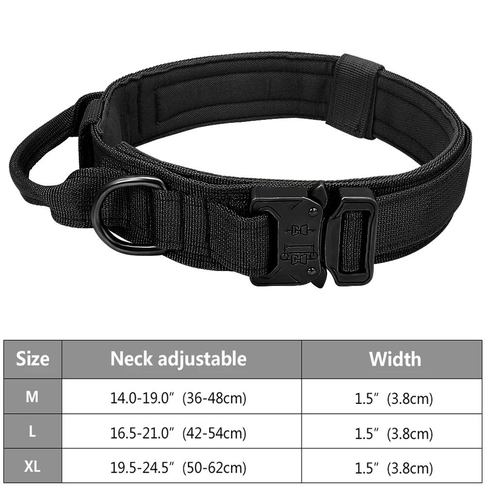 Tactical Leash for Dogs Collar Military Adjustable Tactical Collar for Dog  Medium Large Pet Walking Training Tactical Dog Leash