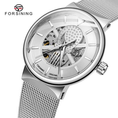Men's Fashion Casual Mesh with Hollow Automatic Mechanical Watch SLZe266-W