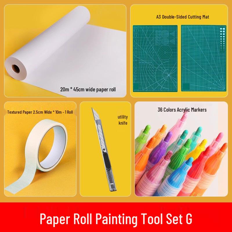 Pine Wood Children's Tabletop Art Easel with Long Drawing Paper Roll