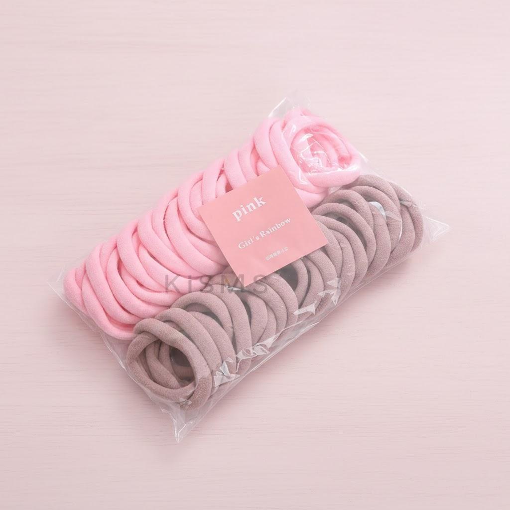 

50Pcs High Elastic Solid Color Hair Ties Ponytail Holders for Women Girls Kids Accessories