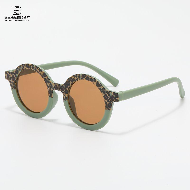 Children'S Sunglasses Boys And Girls Retro Round Frame Sunglasses Fashionable Children'S Uv-Proof Sunshades Trendy Baby Glasses