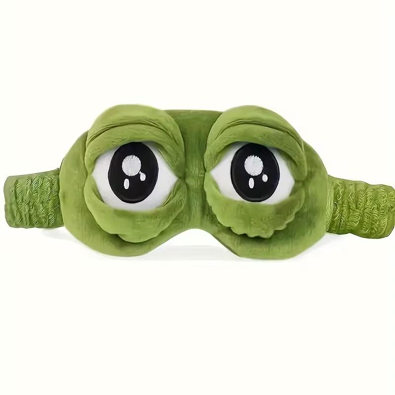 3D Sad Frog Sleep Mask Natural Sleeping Eyeshade Cover Shade Eye Patch Women Men Soft Portable Blindfold Travel Eyepatch