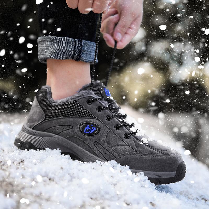 Winter Snow Boots For Men Women Keep Warm Cotton Shoes Outdoor Hiking Shoes Plush Warm High Ankle Boot Man Sneakers