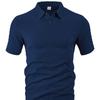 Thin, Breathable, Sweat-wicking, Loose-fitting, Casual, Solid Color Jacquard Men's Short-sleeve Polo Shirt