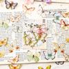 40 Sheets Laser Butterfly Aesthetic Stickers Retro Die Cutting Sticker Pack for Scrapbooking DIY Decorative Journal Stationery