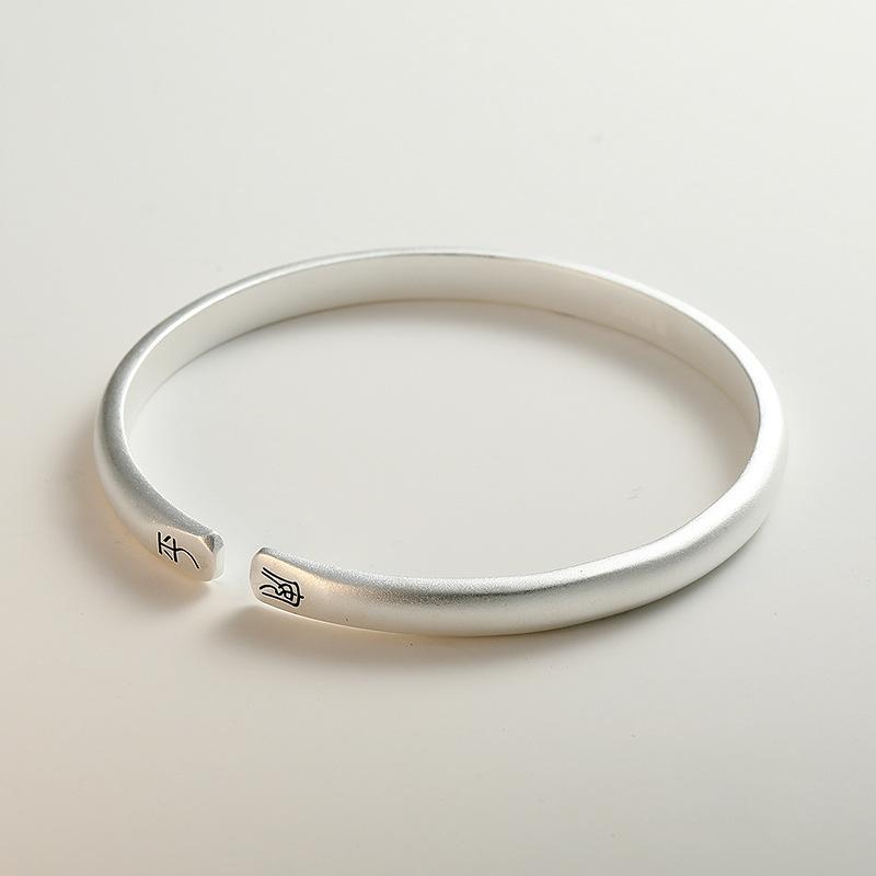 Valentinstag Handgefertigtes Armband aus reinem S999-Silber für Damen, antikes französisches Silberarmband, Fuß-Silberarmband, sicheres und fröhliches Geburtstagsgeschenk