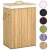 VidaXL Laundry Basket with 2 Sections Bamboo 72 L 320739