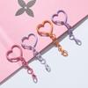 Zinc Alloy Heart & Perler Bead Ornament Keychain Accessory