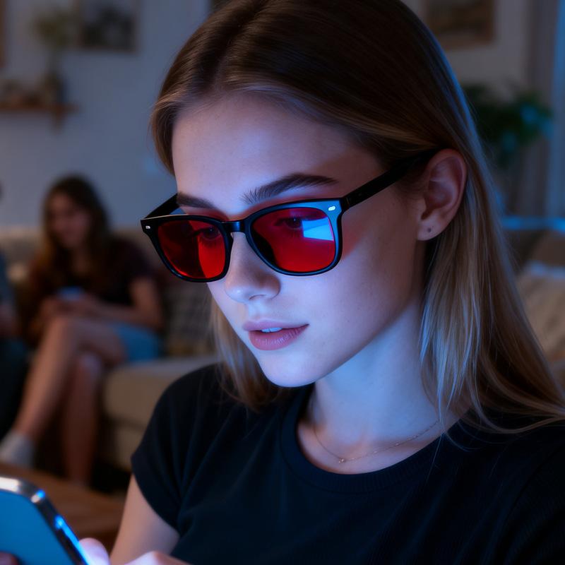 Anti Blue Light Sunglasses Better Sleep Red Lens Bluelight Blocking Glasses for Men Women Anti Eye Strain for Computer Game