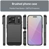 For iPhone 17 Pro Case Protective Phone Cover Carbon Fiber Texture Brushed