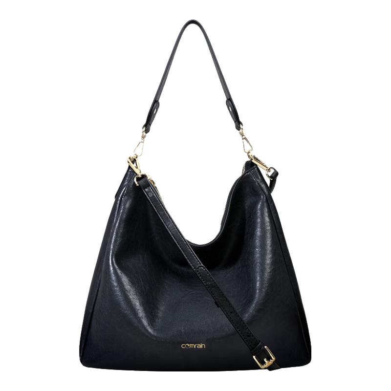 Женская сумка-хобо COMRAIN из натуральной кожи