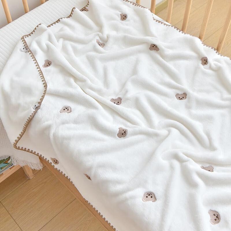 

GPPNKC Baby Milk Fleece Embroidered Blanket