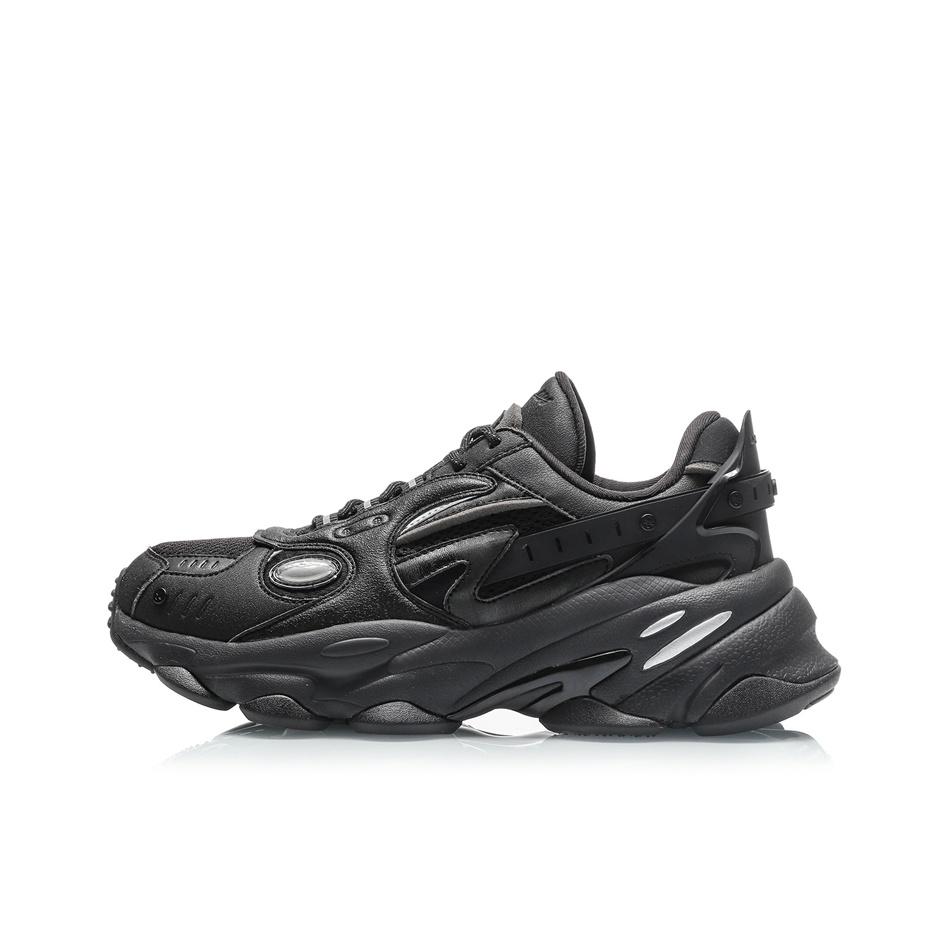 Li Ning CF Alien Secret Silk Road Trendy Casual Non-Slip Wear-Resistant Breathable Low-Top Dad Shoes Men sneaker Black AGLQ181-4
