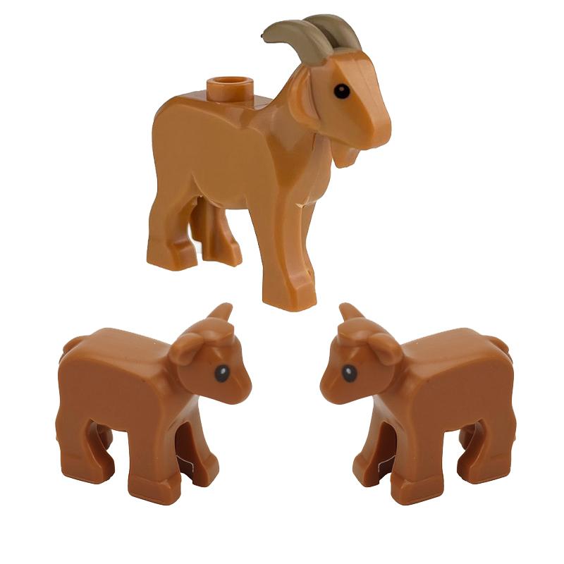 MOC Urban Zoo Model Farm Scene Building Block Accessories Owl Sheep Wolf Pig Flamingo Elephant Camel Children Brick Toy Gift R69