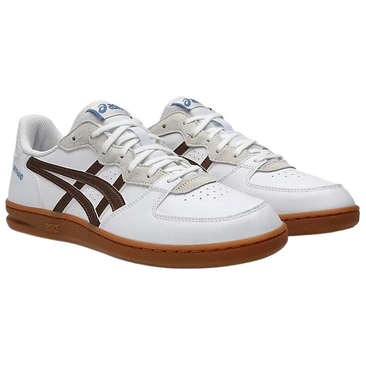 Asics Skyhand Og Syntetiskt Läder Rund Tå Snörning Platt Stöd Dämpning Låg Topp Träningsskor Herr sneaker 1203A451-108