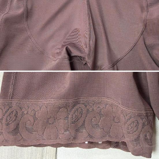 High Waist Shapewear Open-Crotch Bodysuit Shaper with Front Clasp Firm Tummy Control Hip Lifting Body Shaper Breathable Postpartum Recovery Daily