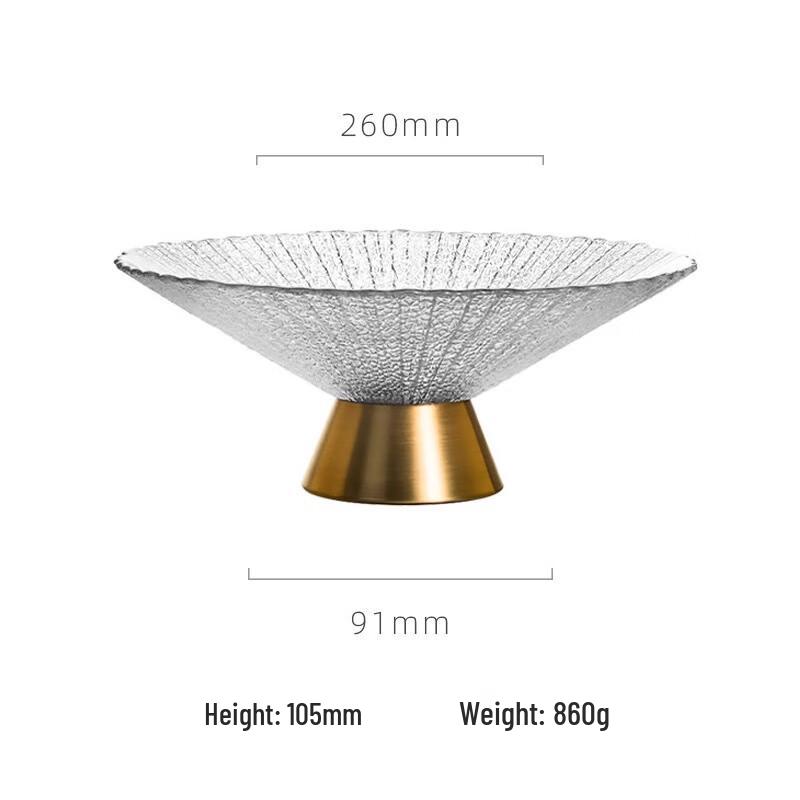 DeWeeche Minimalist Glass High-Foot Fruit Plate
