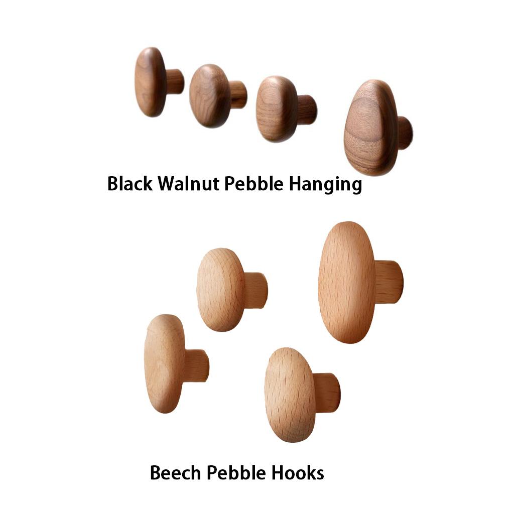 Wooden Wall Hooks Organizer 4 Pegs Rack For Coats Hats Bags Entryway Storage Solution Hanging Coats