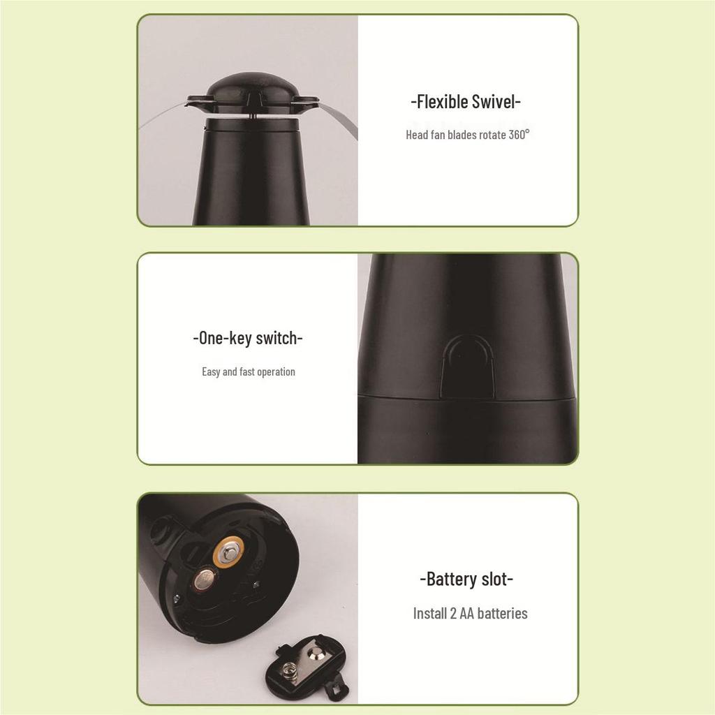 Portable Multi-Function Fly and Mosquito Repellent Fan with Battery-Powered Desktop Fly Killer