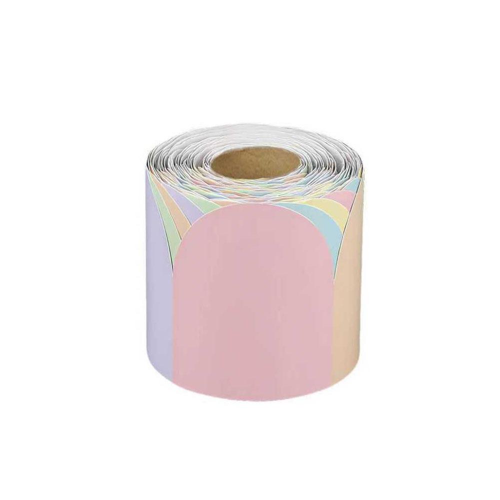 Colored Poster Border Stickers Flower DIY Black Board Decorative Stickers Waterproof Wavy Edge Paper