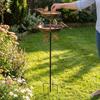 Sturdy Iron Bird Bath Feeder Double Layer Bird Water Drinker Bird Feeding Station  Outdoor Garden