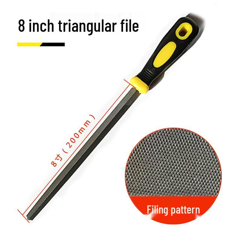 Fitter File Set: Flat, Half-Round, Round, Triangular, Square Files, Grinding Iron Block, Woodworking Tool