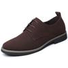 Fashion Big Size Men's PU Suede Casual Dress Shoes Comfort-Fit Breathable Business Office Loafers for Wide Width Comfortable Formal Wear