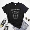 Just One More Chapter Tshirt Kawaii Book Lover Gift Tshirt Funny Cat Mom Librarian Reading Tee Shirt Top Dropshipping