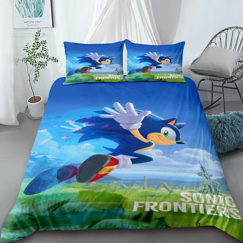

Sonic Duvet Cover Set, Soft and comfortable Cartoon Bedding Set, Bedroom Duvet Cover, Decor, Holiday Gifts, Queen/King 135x200cm