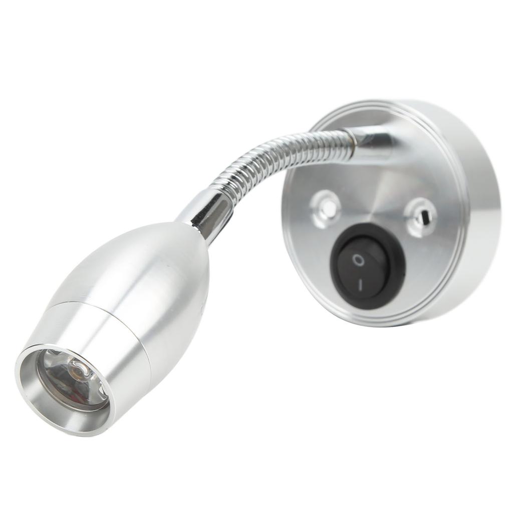 RV LED Light 12‑24V Boat Bedside Reading Lamp Adjustable Wall Mount Cabin Map Lamp Neutral Light