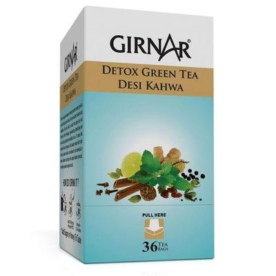 Girnar Detox Desi Kahwa Grünteebeutel - 36er-Set (Packung mit 2), 260 Gm
