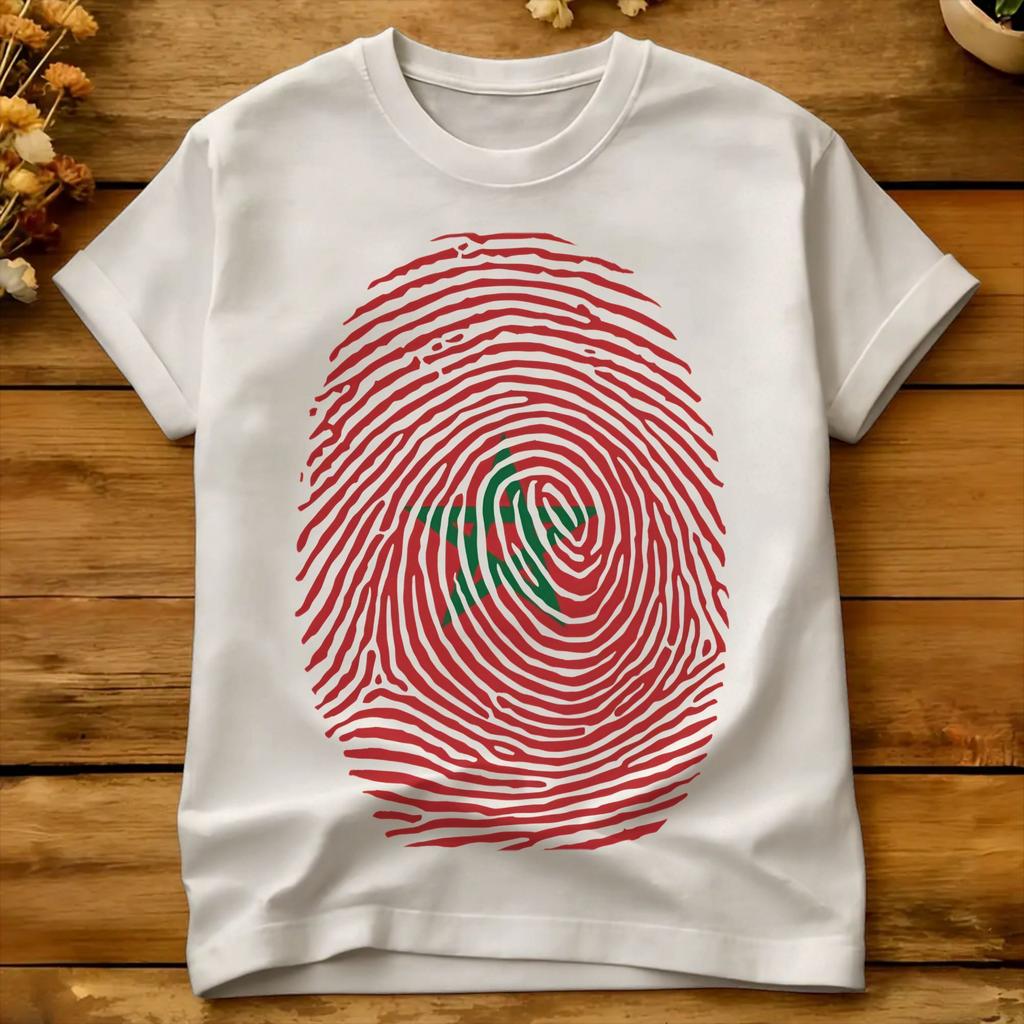 Unisexs Tshirt Morocco Flag On A Stylish T Shirts Fashion Summer Tee Shirt Vintage 100 Cotton Clothing Gift