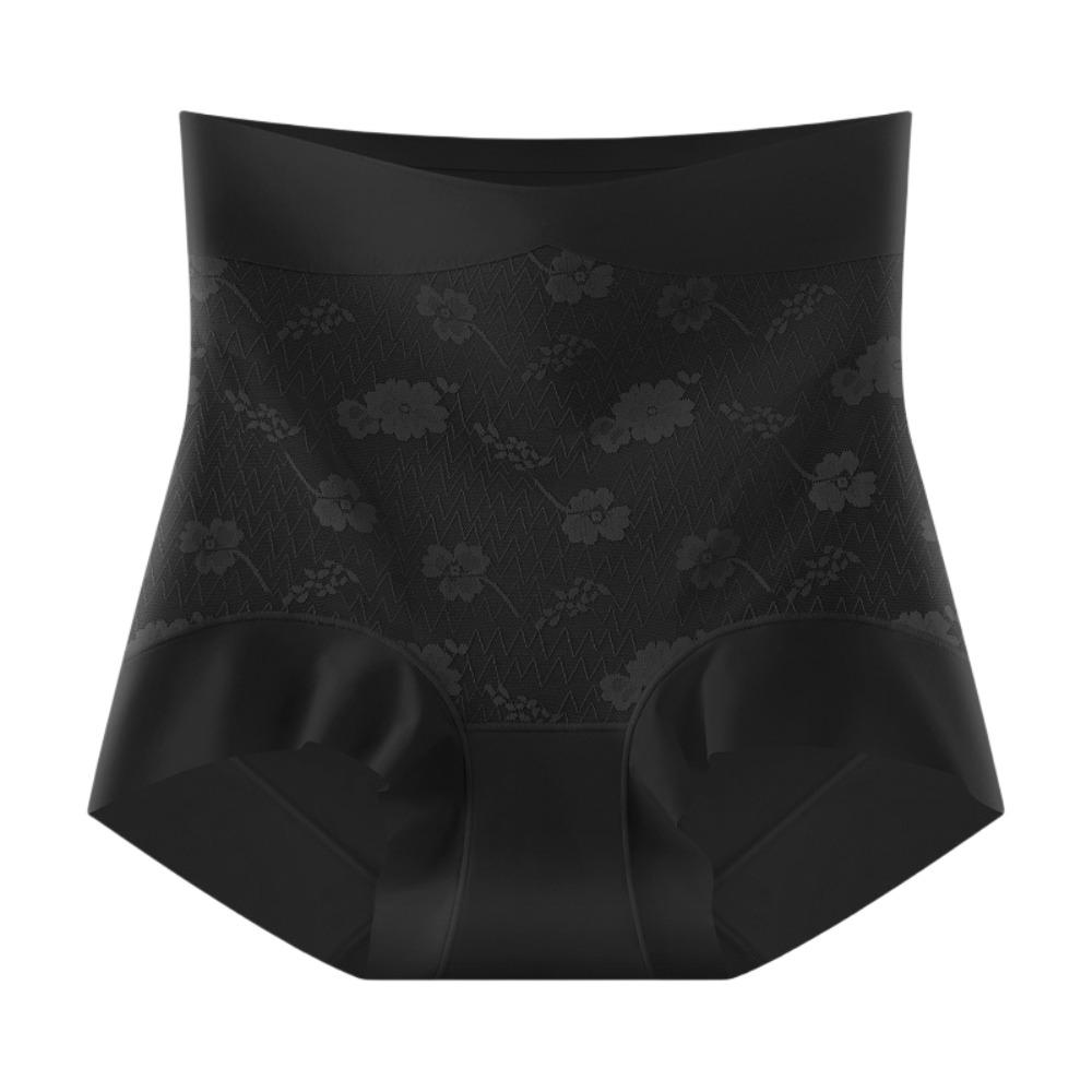 

Трусы-боксеры из атласа с эффектом лифтинга ягодиц с высокой талией, бесшовные, послеродовое корректирующее белье для тела, женские XL чёрный
