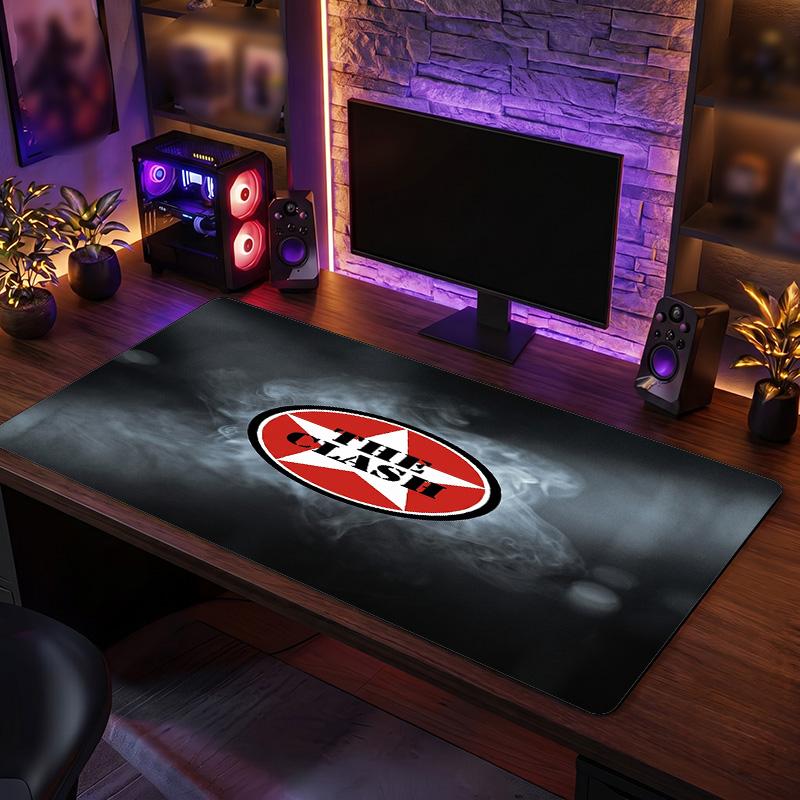 The Clash Print Large Mouse Pad Smooth Surface Anti?Slip Desk Mat For Gaming Office Laptop Decoration