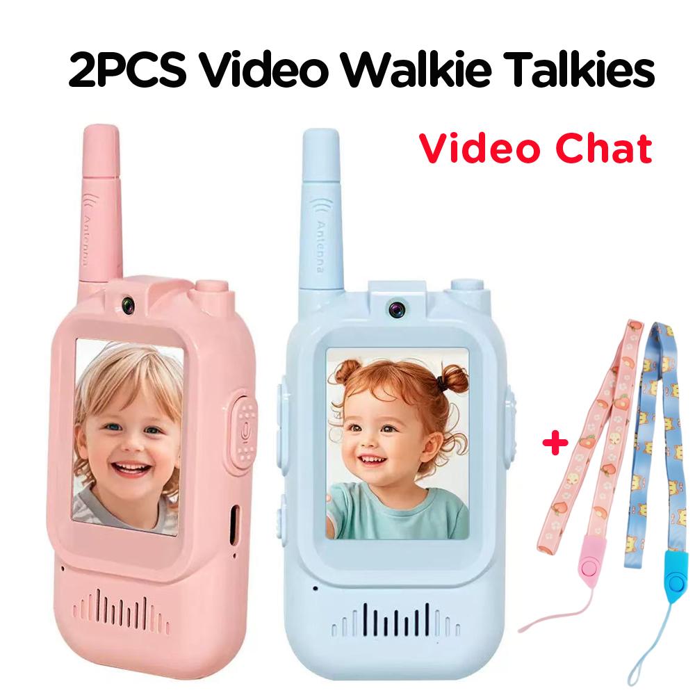 

2 PCS Kids Video Walkie Talkie Toy 2 HD Screen USB-C Rechargeable One-Click HD Call Intercom Children Boys Girls Birthday Gifts
